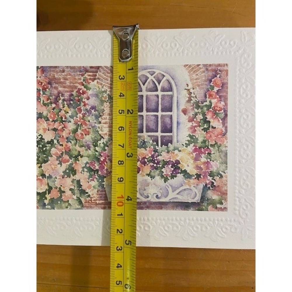 L Gorsic Watercolor Note Cards Set of 25 Garden Designs Embossed Border Blank - Picture 14 of 16